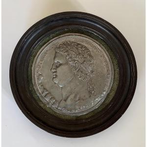Profile Of The Roman Emperor Otto In Tin