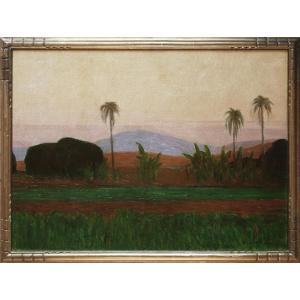 Fernand Lantoine, " African Landscape " Around 1930 - Africanism And Orientalism 