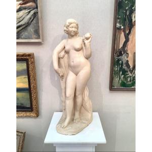 "pomone" Large Plaster Sculpture Art Déco By Josep Dunach, Catalan School