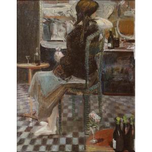 Paul Rebeyrolle. « young Woman In A Pub » 1949 - Expressionnism - « la Jeune Peinture »