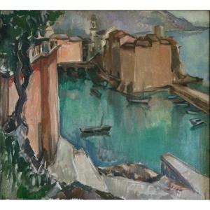 View On A Port- Around The 30's - Art-déco Mouvment