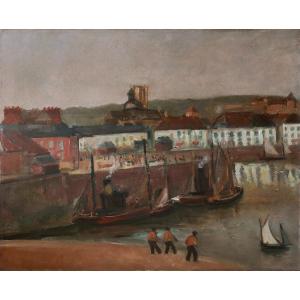 Max Band, "port Of Dieppe" Circa 1920 - School Of Paris, Expressionism