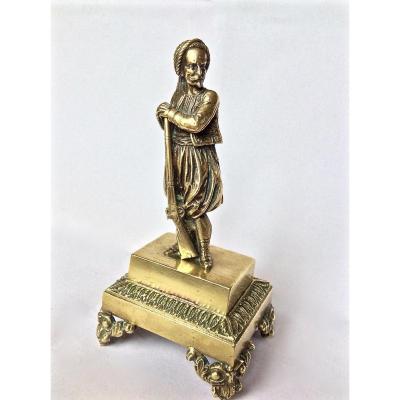 Zouave en bronze doré.