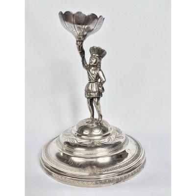 Indian Toothpick Holder In Sterling Silver Early Nineteenth