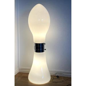 Carlo Nason Lipstick Floor Lamp In Murano Glass, Manufactured By Mazzega, Italy, 1970