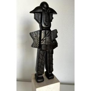 "clown" By Jacques-henri Guyot (1946) Bronze Cast