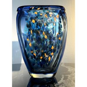 Jean-claude Novaro (1943-2014) Blown Glass Vase From 2012