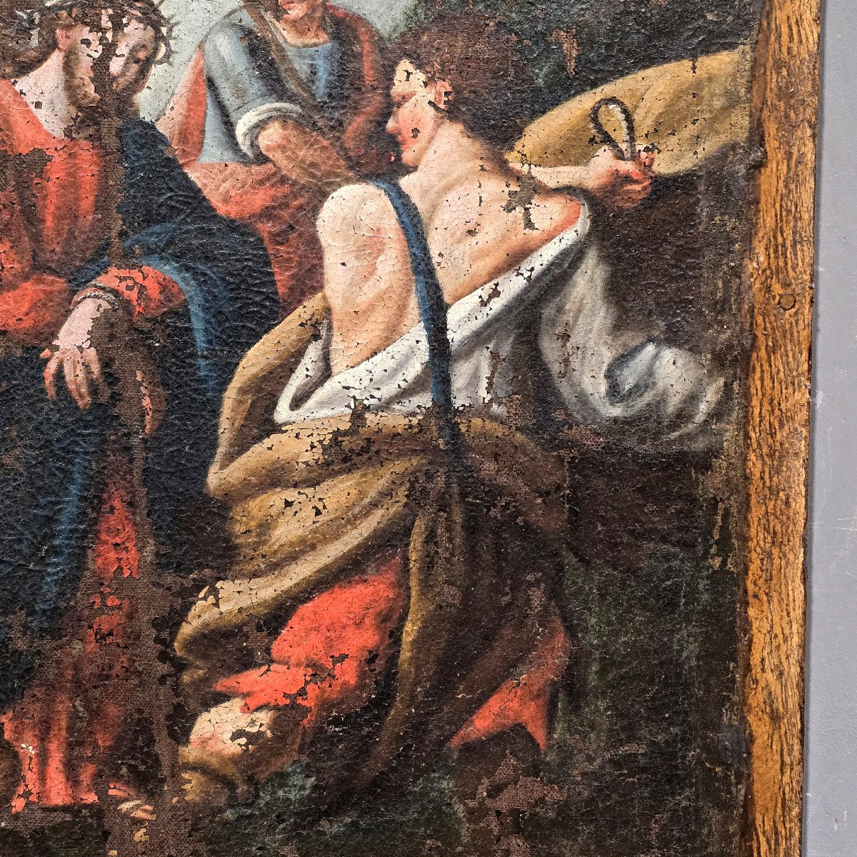 Antico Dipinto raffigurante Via Crucis-photo-4
