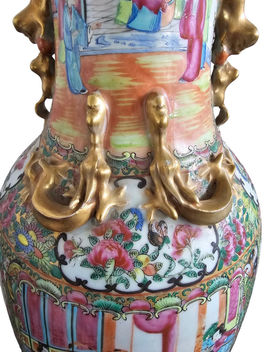 Coppia di Vasi grandi in porcellana Cina dinastia Qing-photo-2