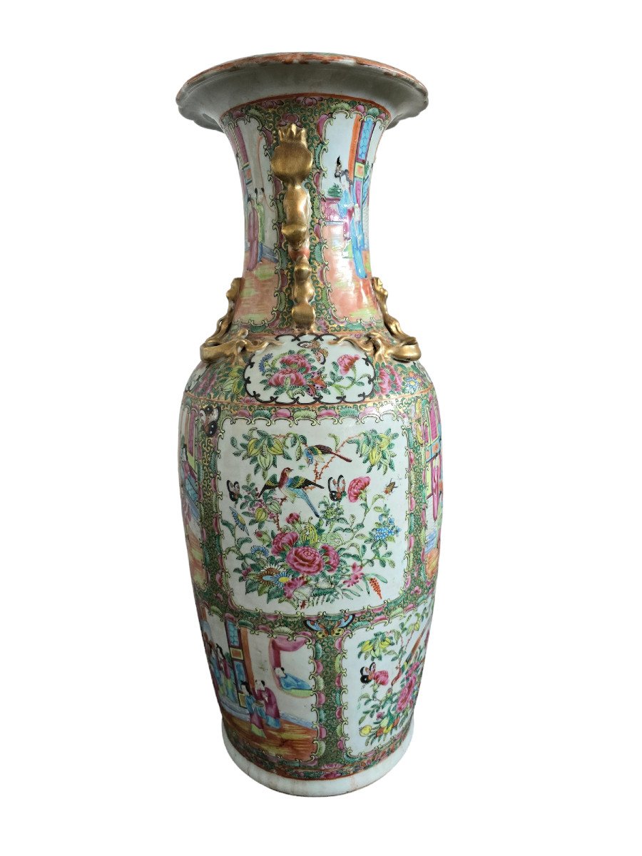 Coppia di Vasi grandi in porcellana Cina dinastia Qing-photo-5