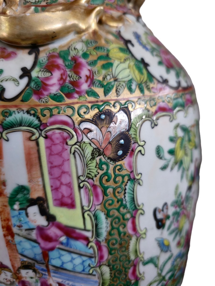 Coppia di Vasi grandi in porcellana Cina dinastia Qing-photo-7