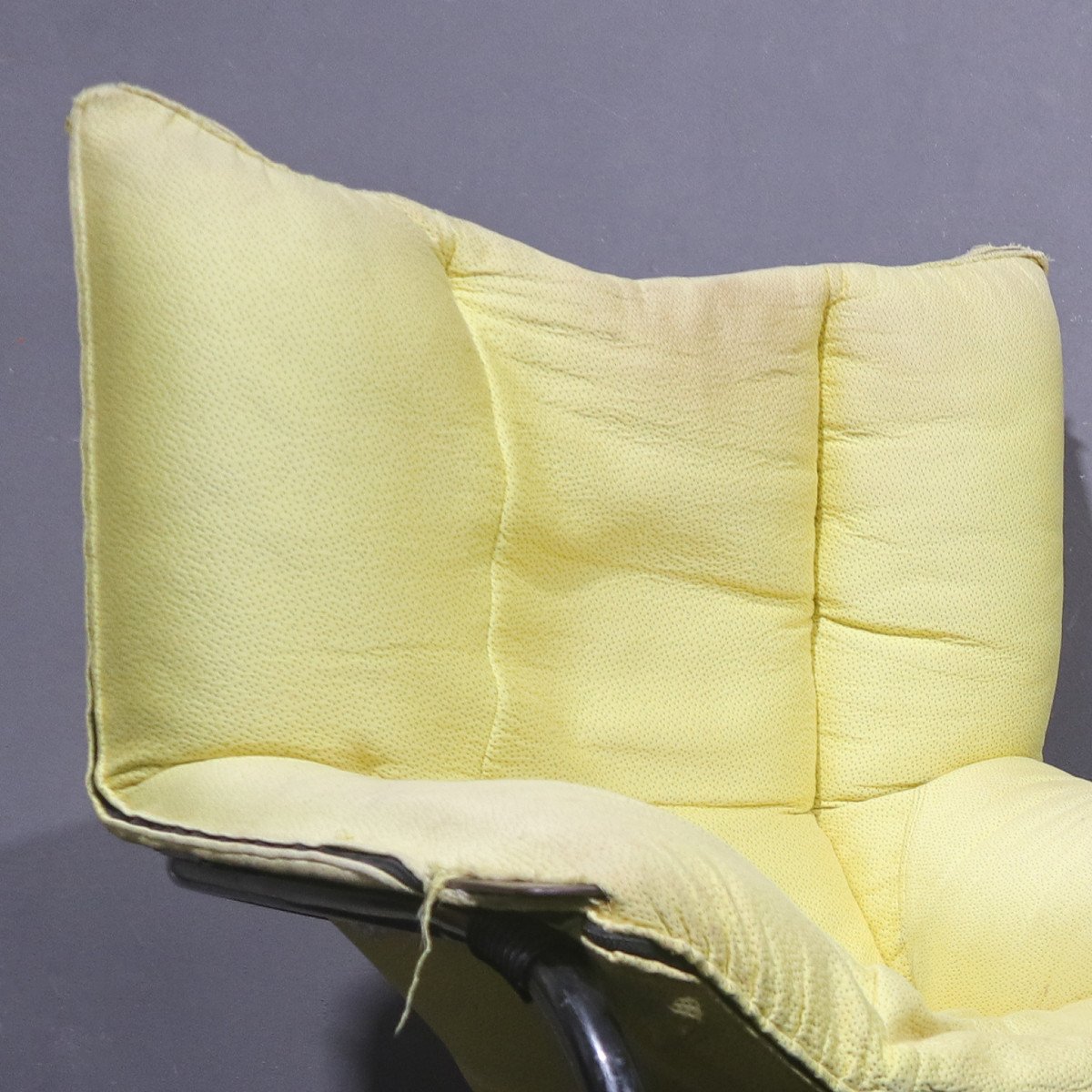 Coppia di poltrone vintage in tessuto design italiano anni '70  -photo-3