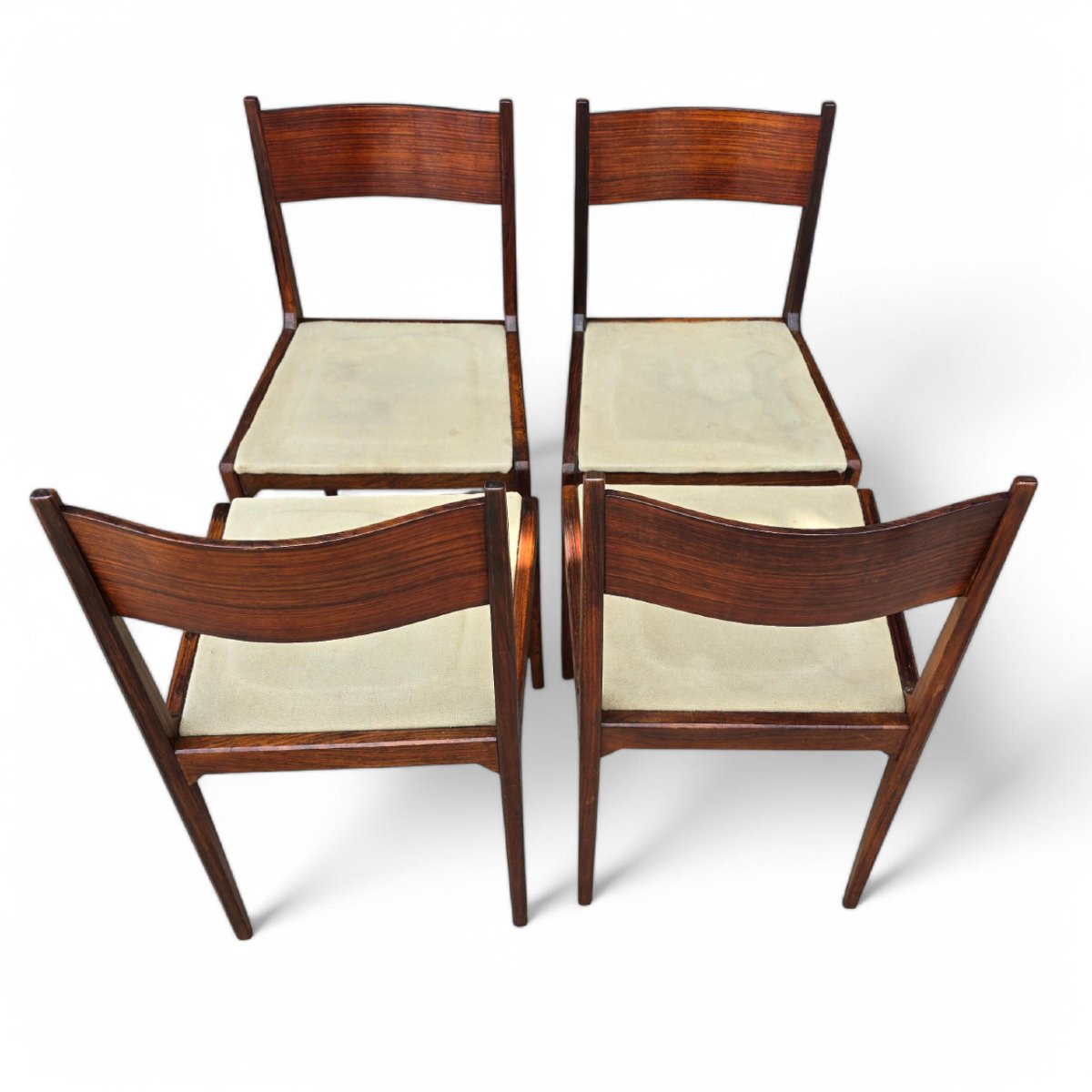 Sergio Mazza 4 sedie vintage chairs anni 50 palissandro italian design-photo-3