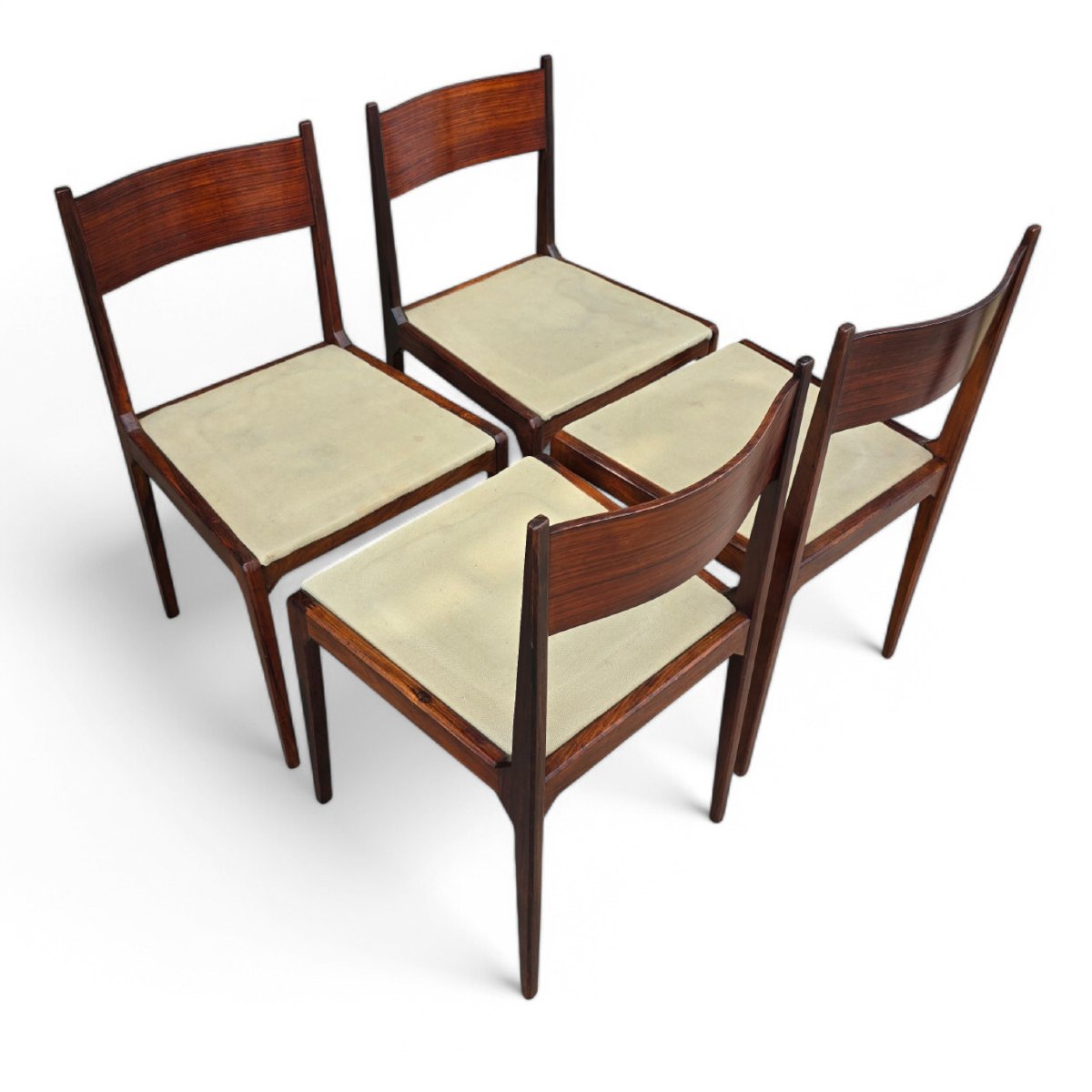 Sergio Mazza 4 sedie vintage chairs anni 50 palissandro italian design-photo-4