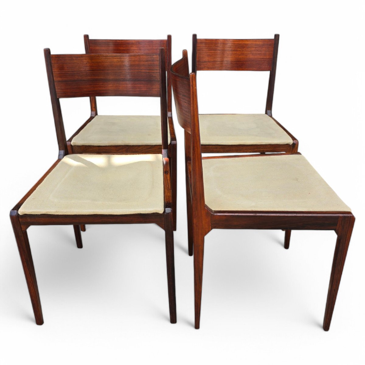 Sergio Mazza 4 sedie vintage chairs anni 50 palissandro italian design-photo-2