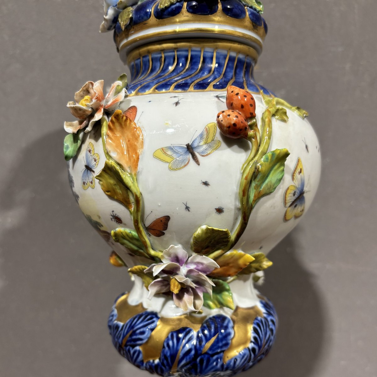 Antica Coppia di vasi in Porcellana Sevres XIX secolo-photo-4