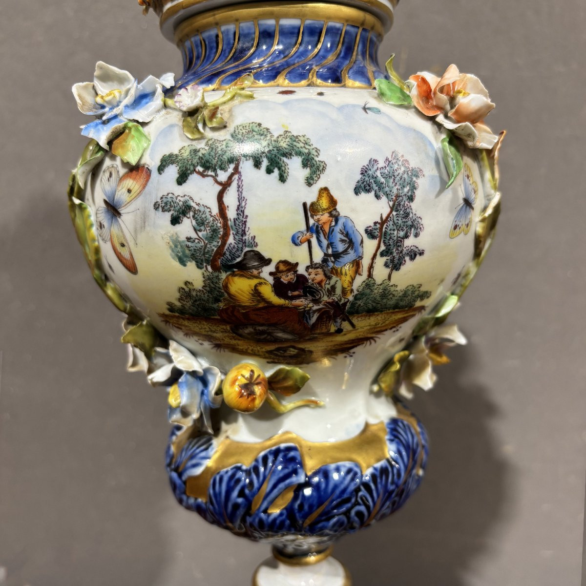 Antica Coppia di vasi in Porcellana Sevres XIX secolo-photo-5