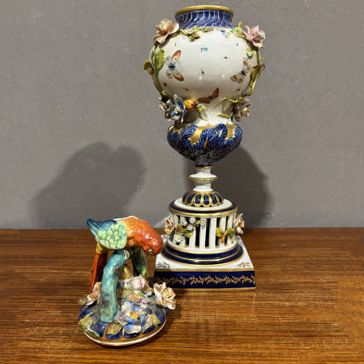 Antica Coppia di vasi in Porcellana Sevres XIX secolo-photo-7