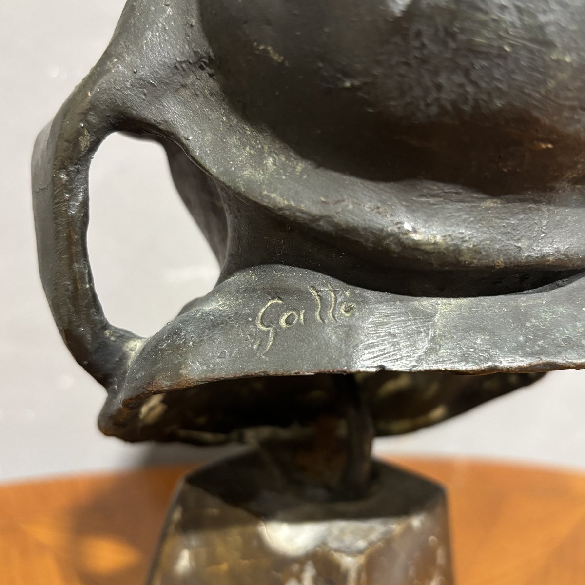 Antica Scultura in bronzo firmata Gatto-photo-4