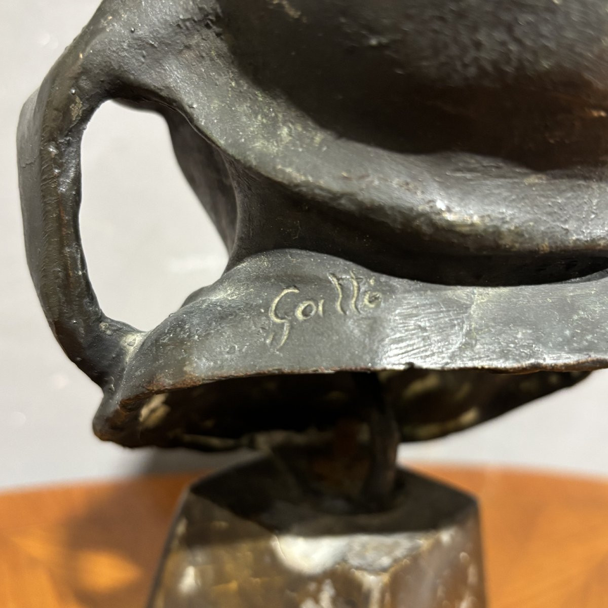 Antica Scultura in bronzo firmata Gatto-photo-5