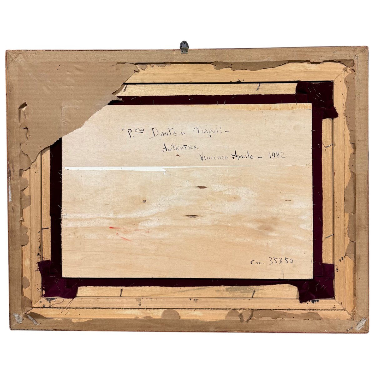 Veduta di Piazza Dante - olio su tavola-photo-2