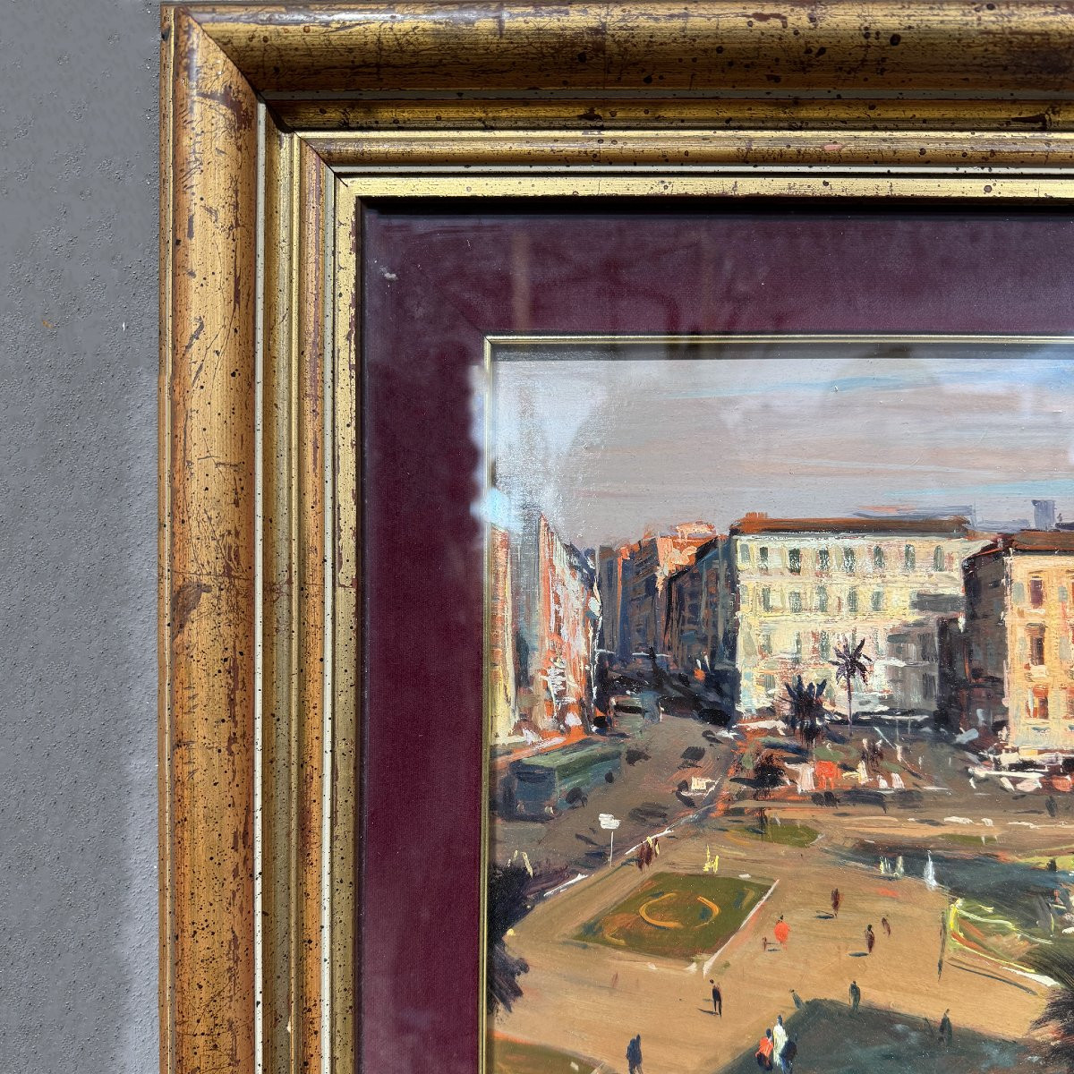 Veduta di Piazza Dante - olio su tavola-photo-6