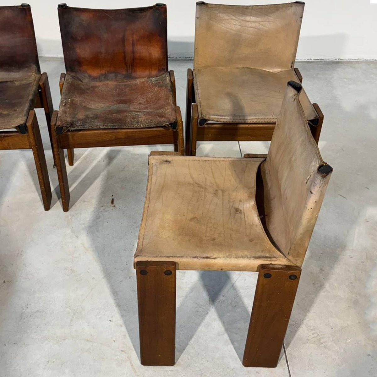 Gruppo di sei sedie di design Scarpa serie Monk-photo-6