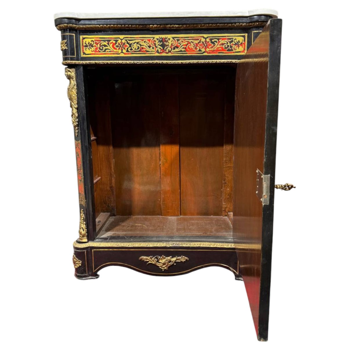 Credenzina decorata a Boulle dell’epoca di Napoleone III-photo-7