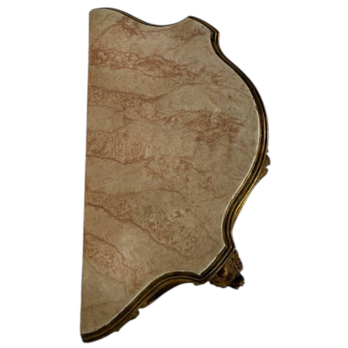 Consolle da parete in legno dorato-photo-1