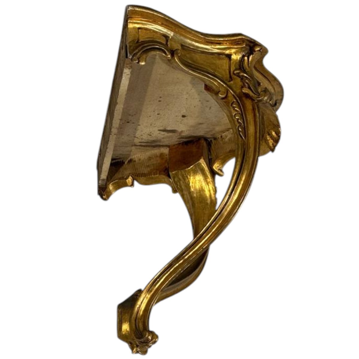 Consolle da parete in legno dorato-photo-2