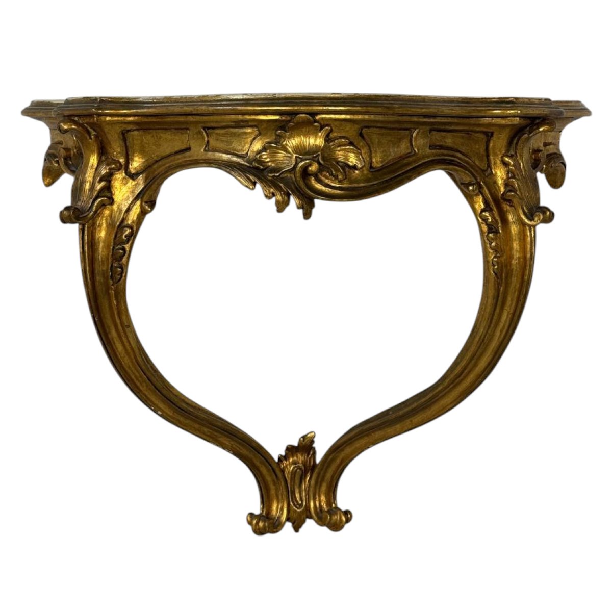 Consolle da parete in legno dorato-photo-3