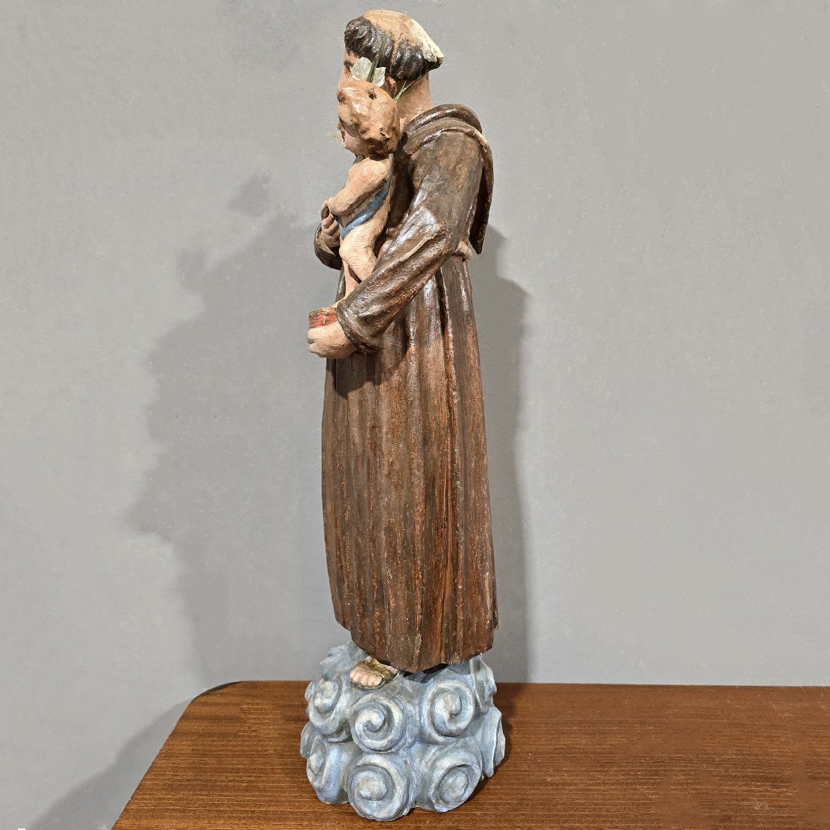 Antica Scultura Lignea policroma S.Antonio-photo-5