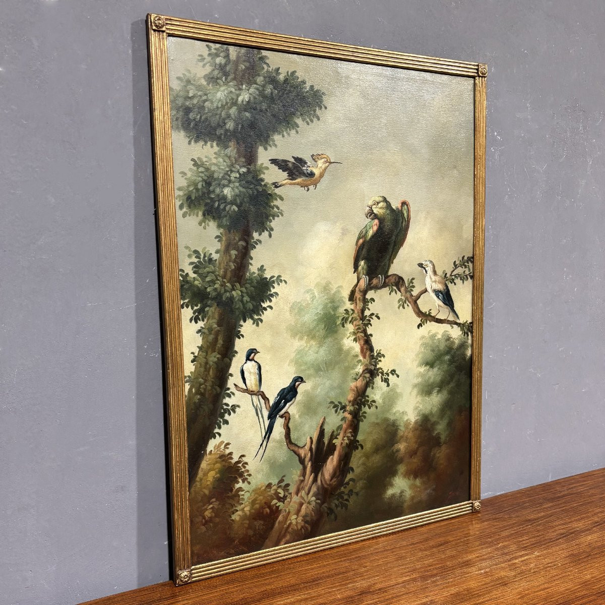 Antico Dipinto Naturalistico XIX secolo-photo-8