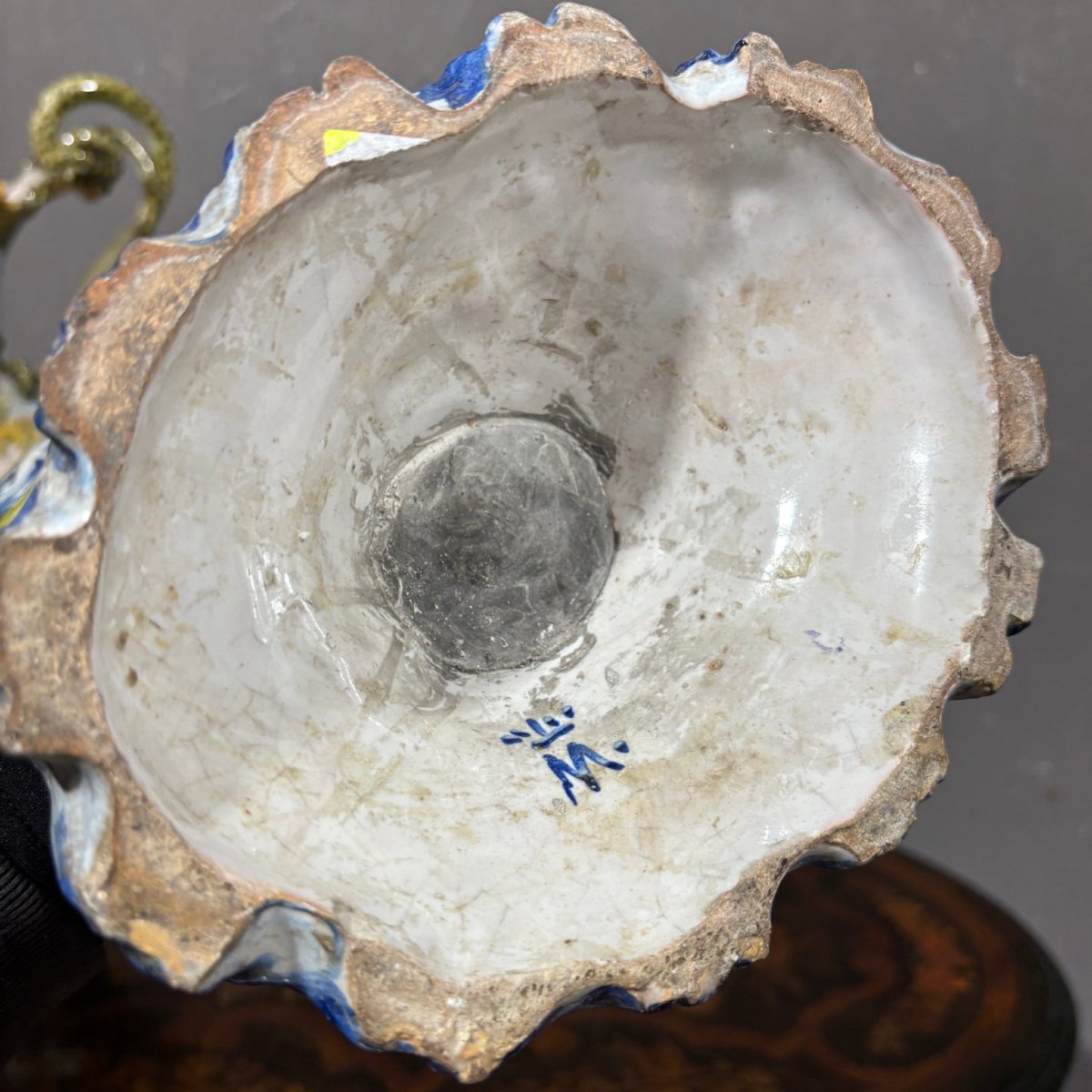 Antica coppia di anfore maiolicate del XIX secolo-photo-2