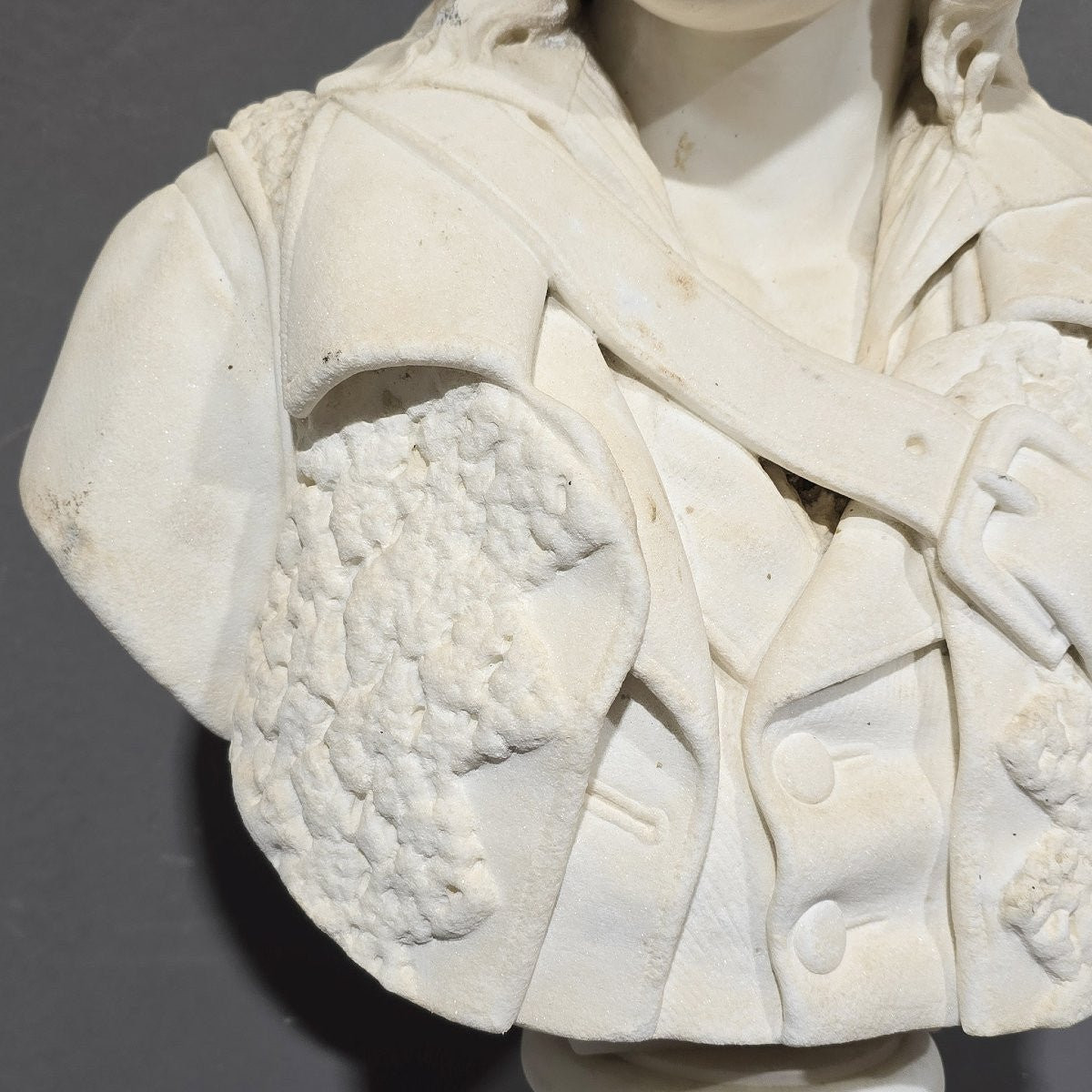Antico Busto in marmo bianco busto di giovane pastorello firmato Carnevale Giuseppe-photo-4