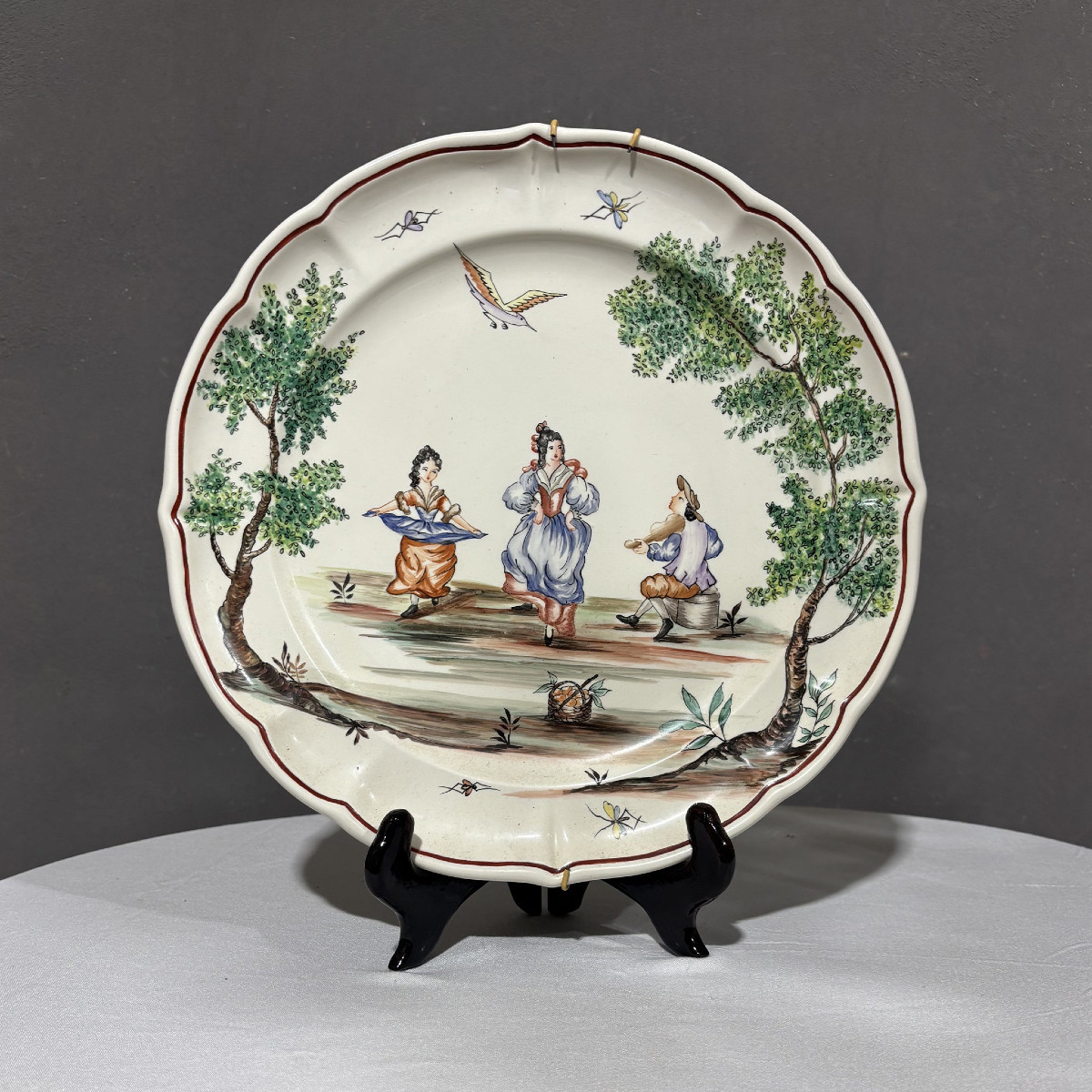 Antico Servizio di piatti in ceramica Laveno dipinti a mano-photo-2