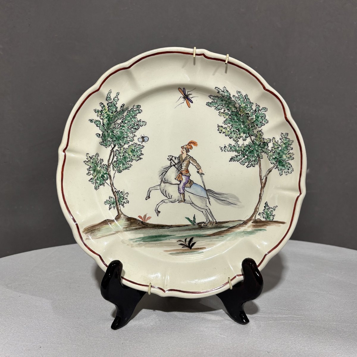 Antico Servizio di piatti in ceramica Laveno dipinti a mano-photo-3