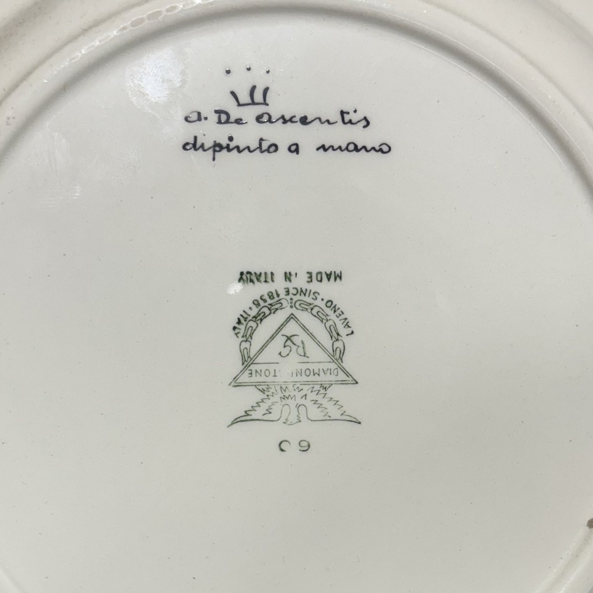 Antico Servizio di piatti in ceramica Laveno dipinti a mano-photo-4