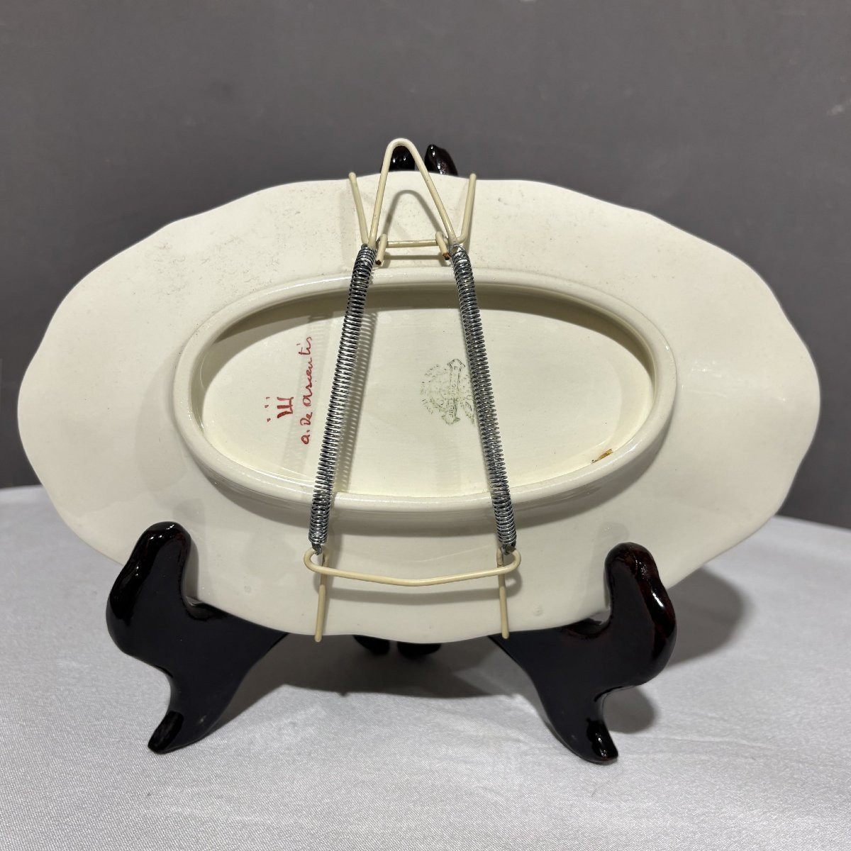 Antico Servizio di piatti in ceramica Laveno dipinti a mano-photo-6