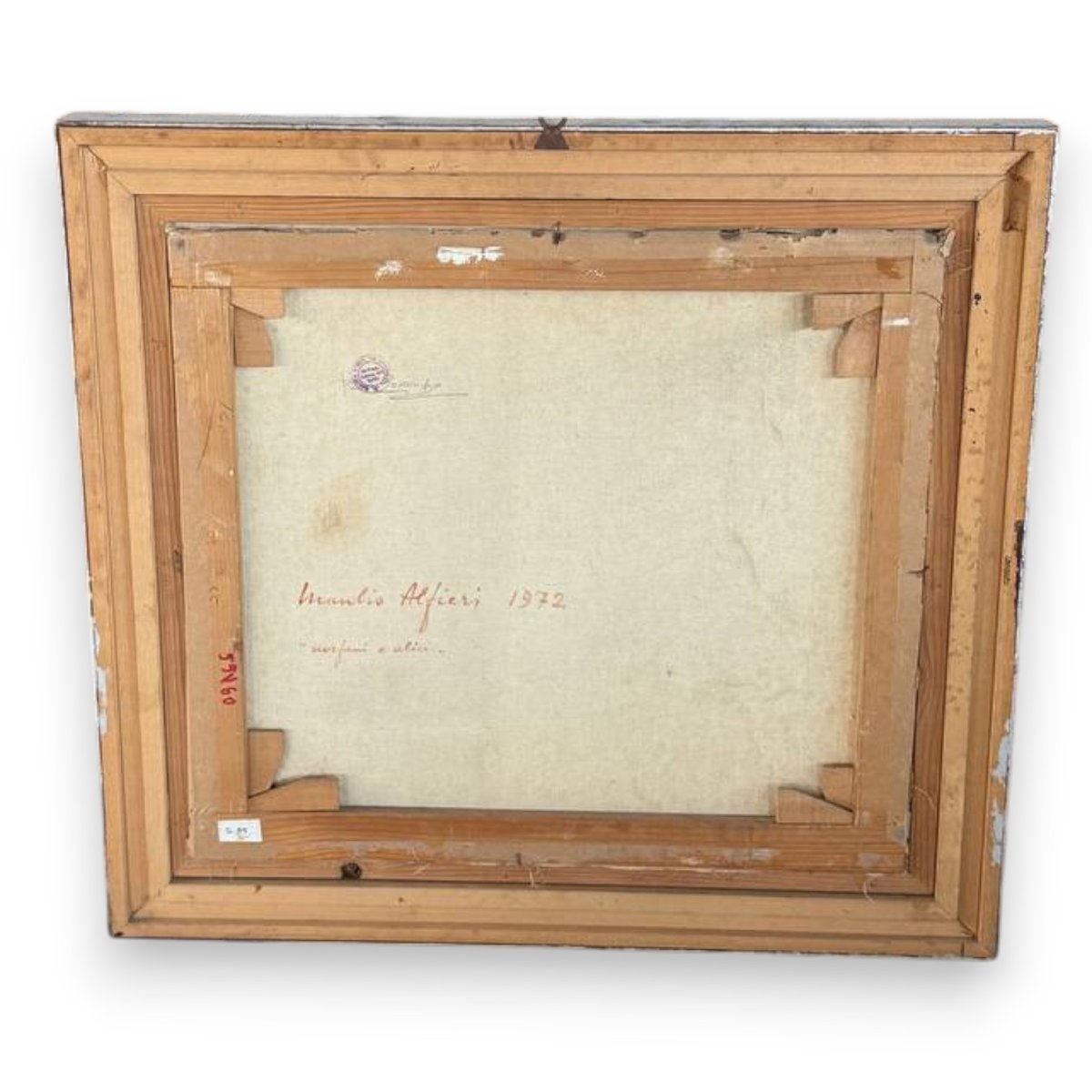 Manlio Alfieri – Dipinto su tela firmato – Natura morta Scorfano e alici-photo-1