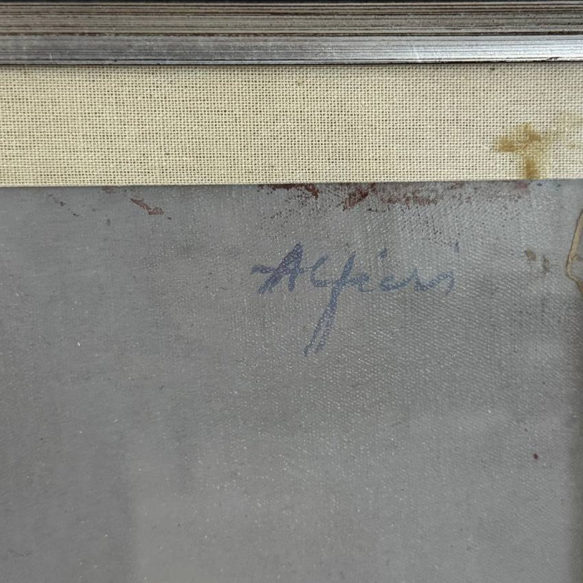 Manlio Alfieri – Dipinto su tela firmato – Natura morta Scorfano e alici-photo-2