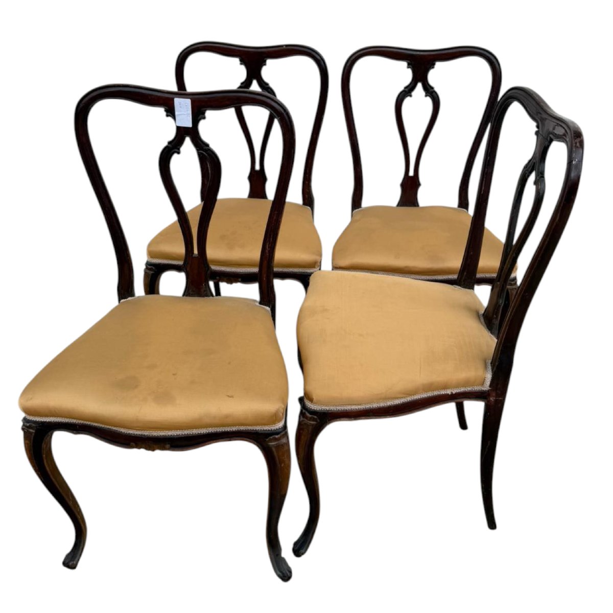 Set 4 sedie in legno sagomato di gusto Luigi XV-photo-5