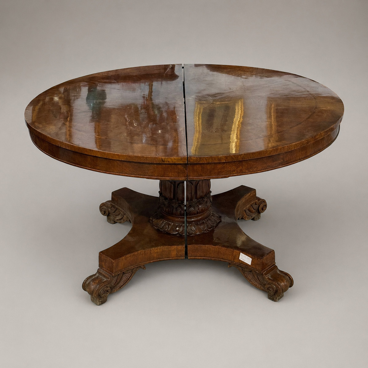 Tavolo Regency in radica con intarsi in bois de rose