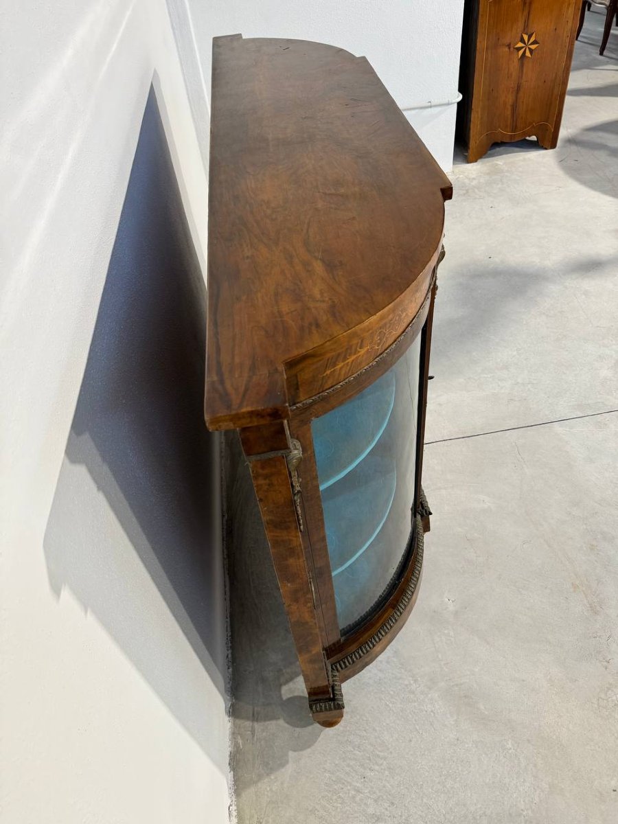 Elegante credenza vittoriana a tre porte con una placca di Sèvres-photo-7
