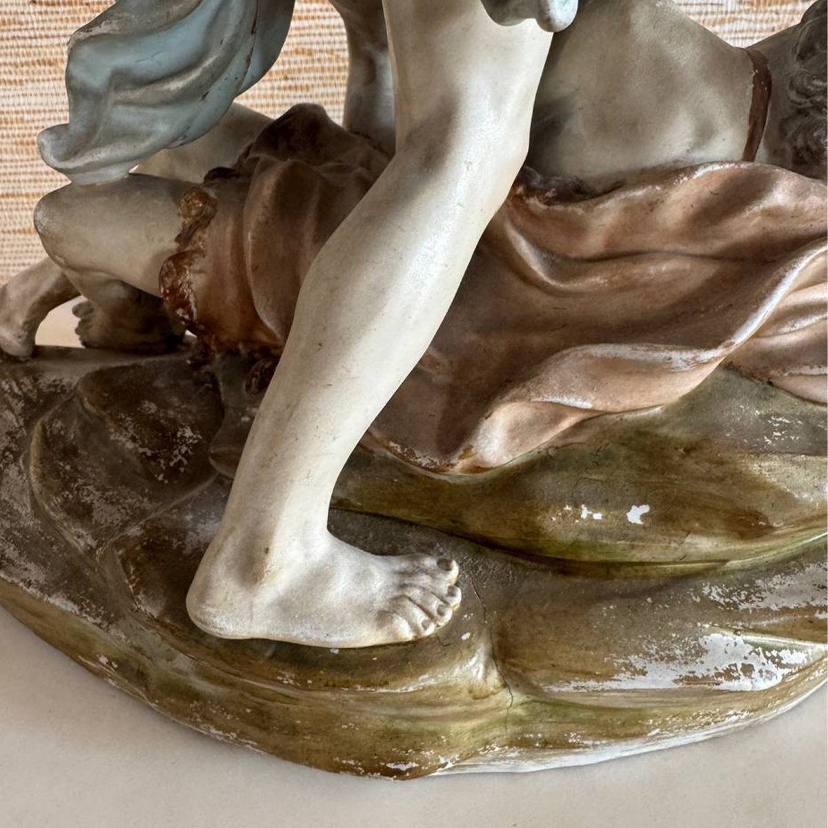 Importante gruppo in porcellana di Capodimonte raffigurante Mercurio e Argo-photo-1