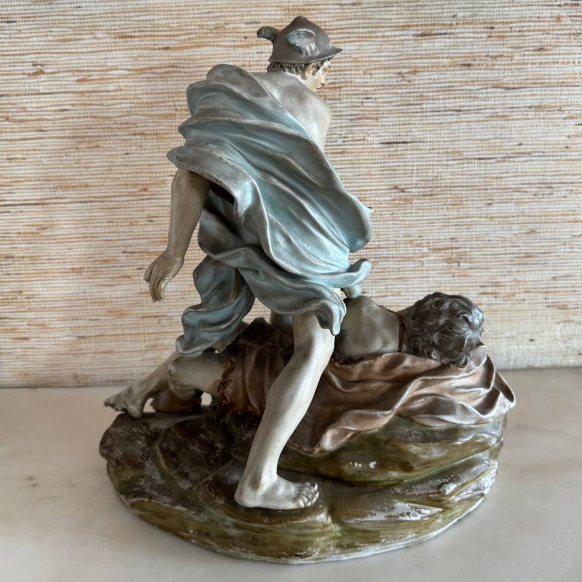 Importante gruppo in porcellana di Capodimonte raffigurante Mercurio e Argo-photo-8