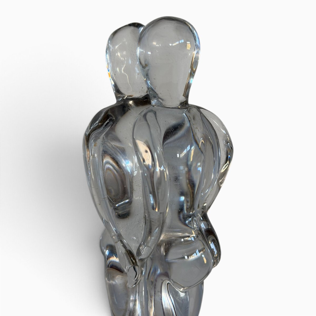 Renato Anatra  "I due amanti", scultura in vetro di Murano, anni '80-photo-2
