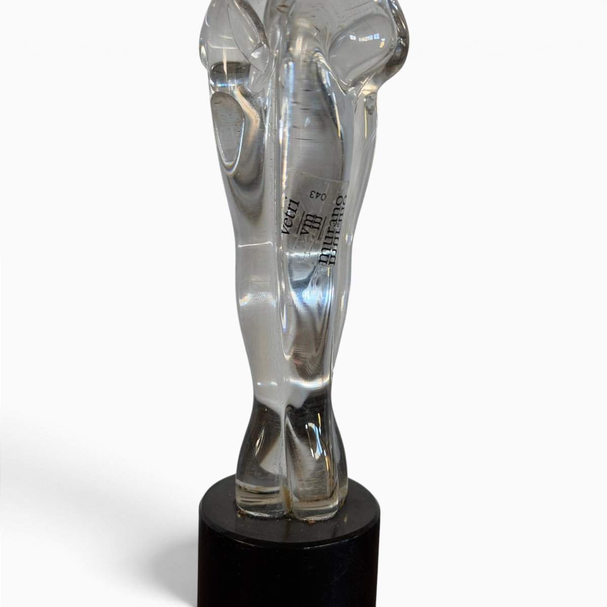 Renato Anatra  "I due amanti", scultura in vetro di Murano, anni '80-photo-4