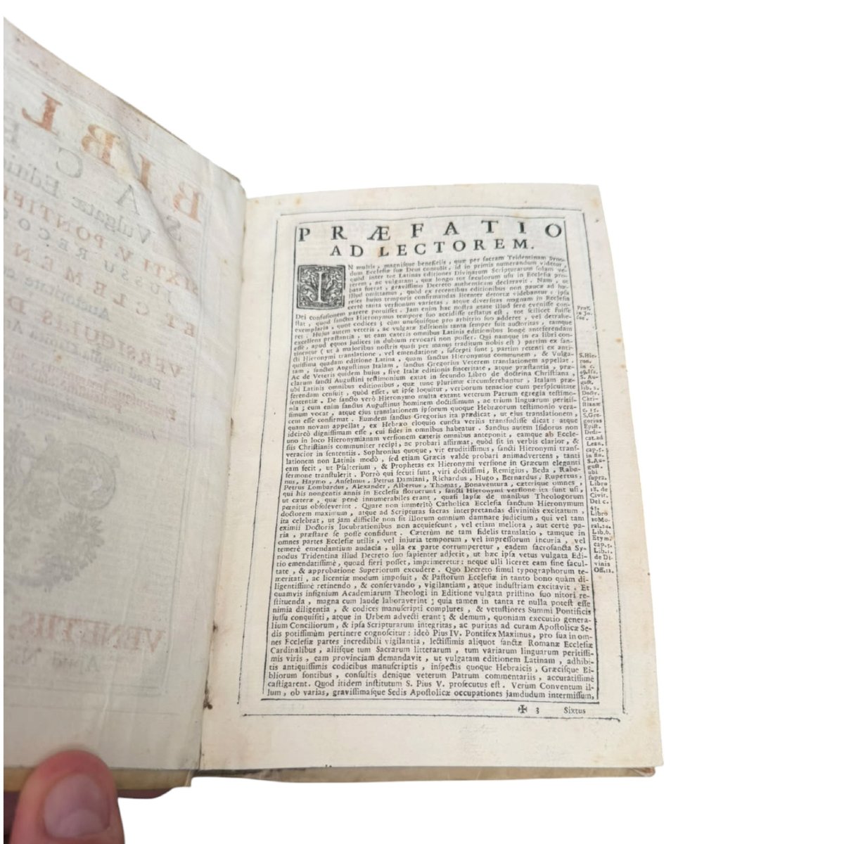 Antica Vulgata, Sacra Bibbia (Sisto-Clementina), Venezia 1727, Sisto V, Clemente VIII-photo-4