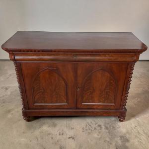 Servantina a due ante in piuma di mogano